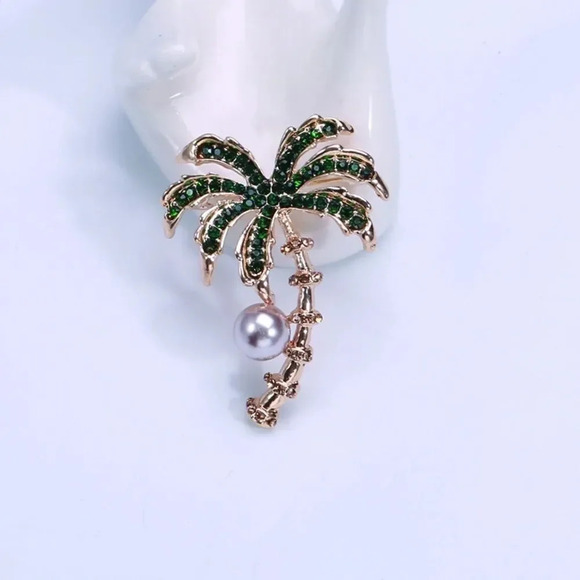 VQ Palm Tree Brooch - Picture 2 of 6